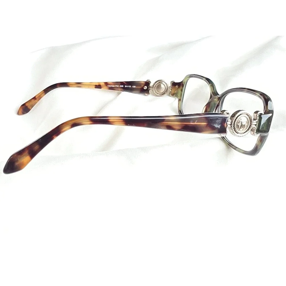 Roberto Cavalli Cayman 714 56B Eyeglass Frames Tortoise Green Havana Italy 54-15